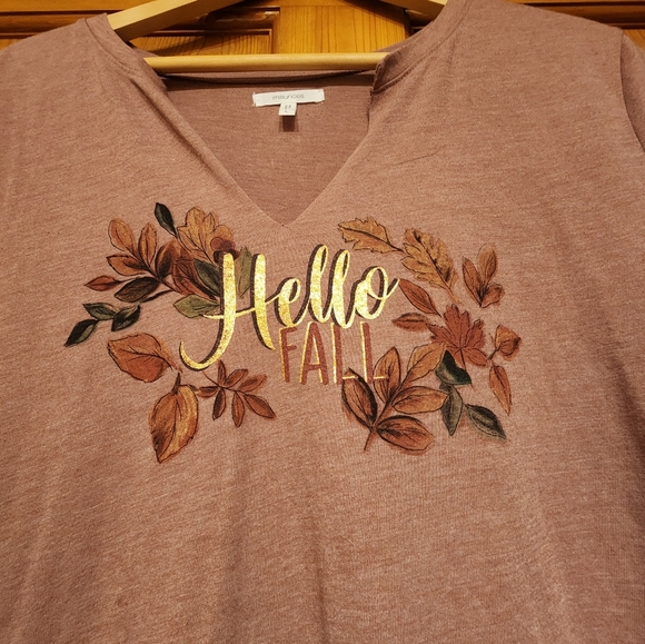 Maurices Hello Fall Short Sleeve Tee, Size Large, NWOT - Picture 3 of 6